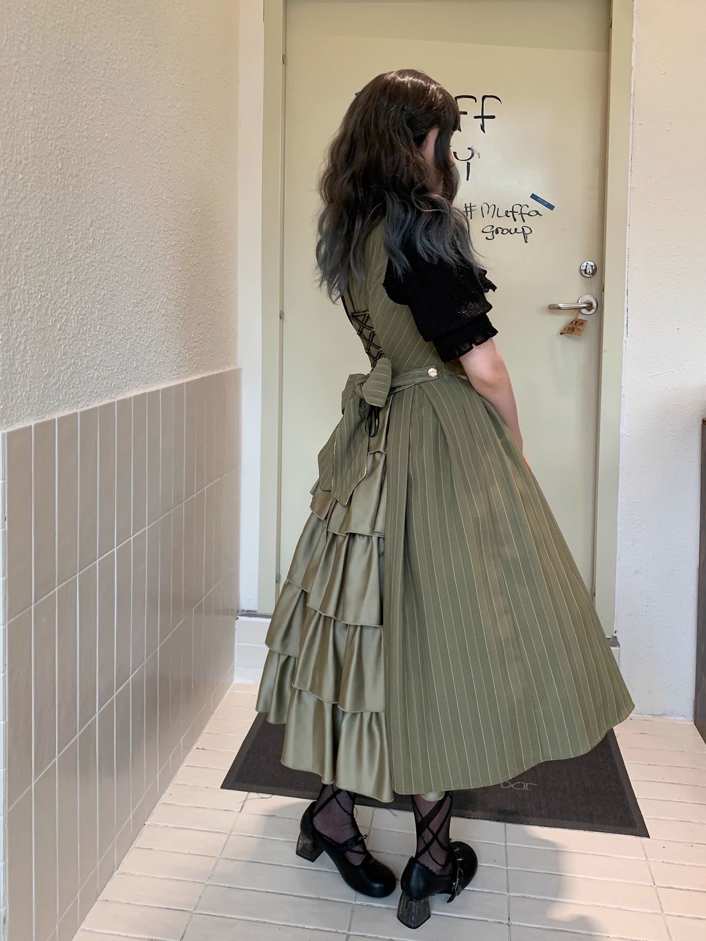 【受注予約~10/28】Bright Moon ジャンパースカート(ストライプ・タイプ2)【Little Dipper】