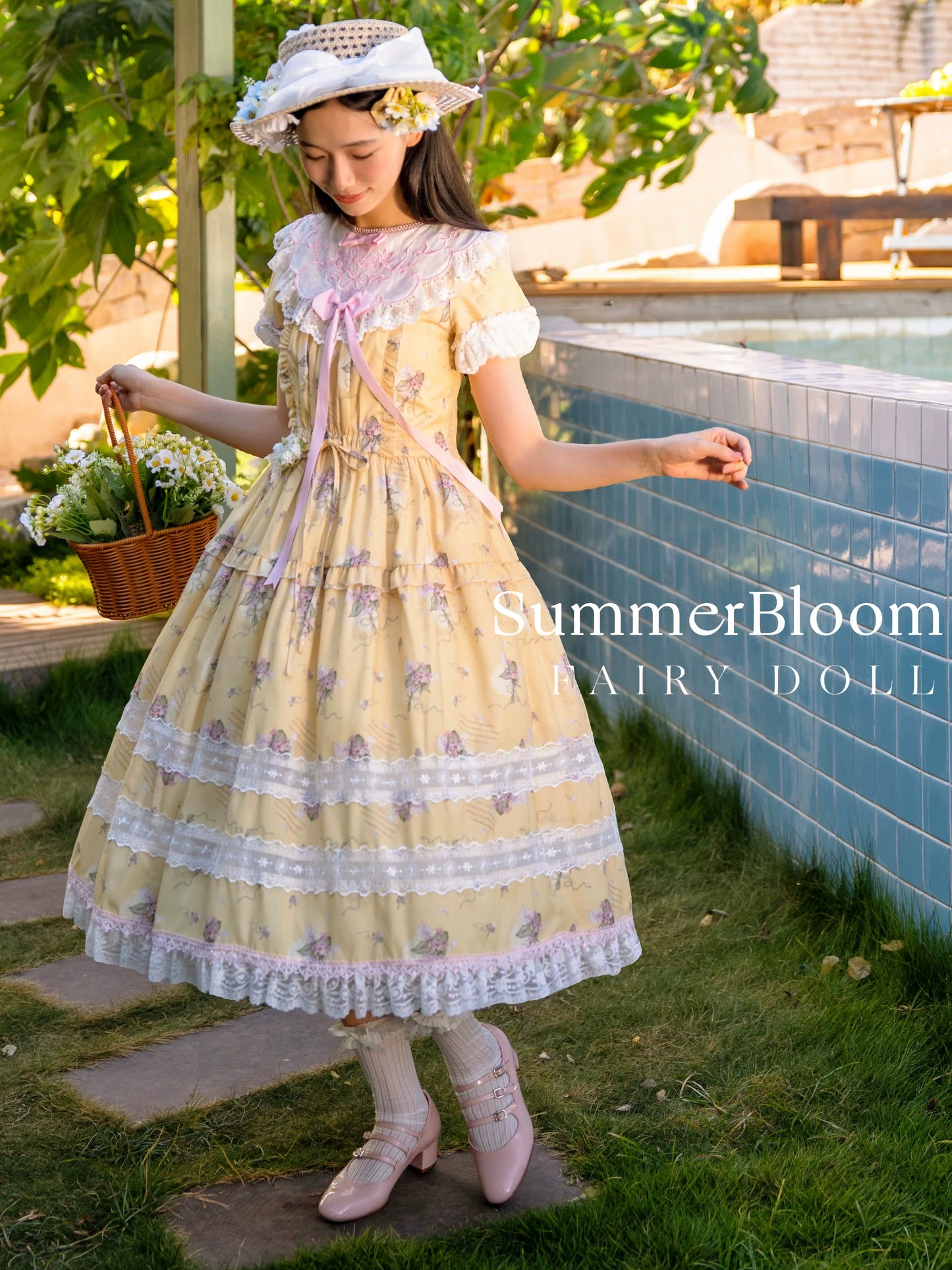 【受注予約~9/8】夏咲の花々 ワンピース【Fairy Doll】