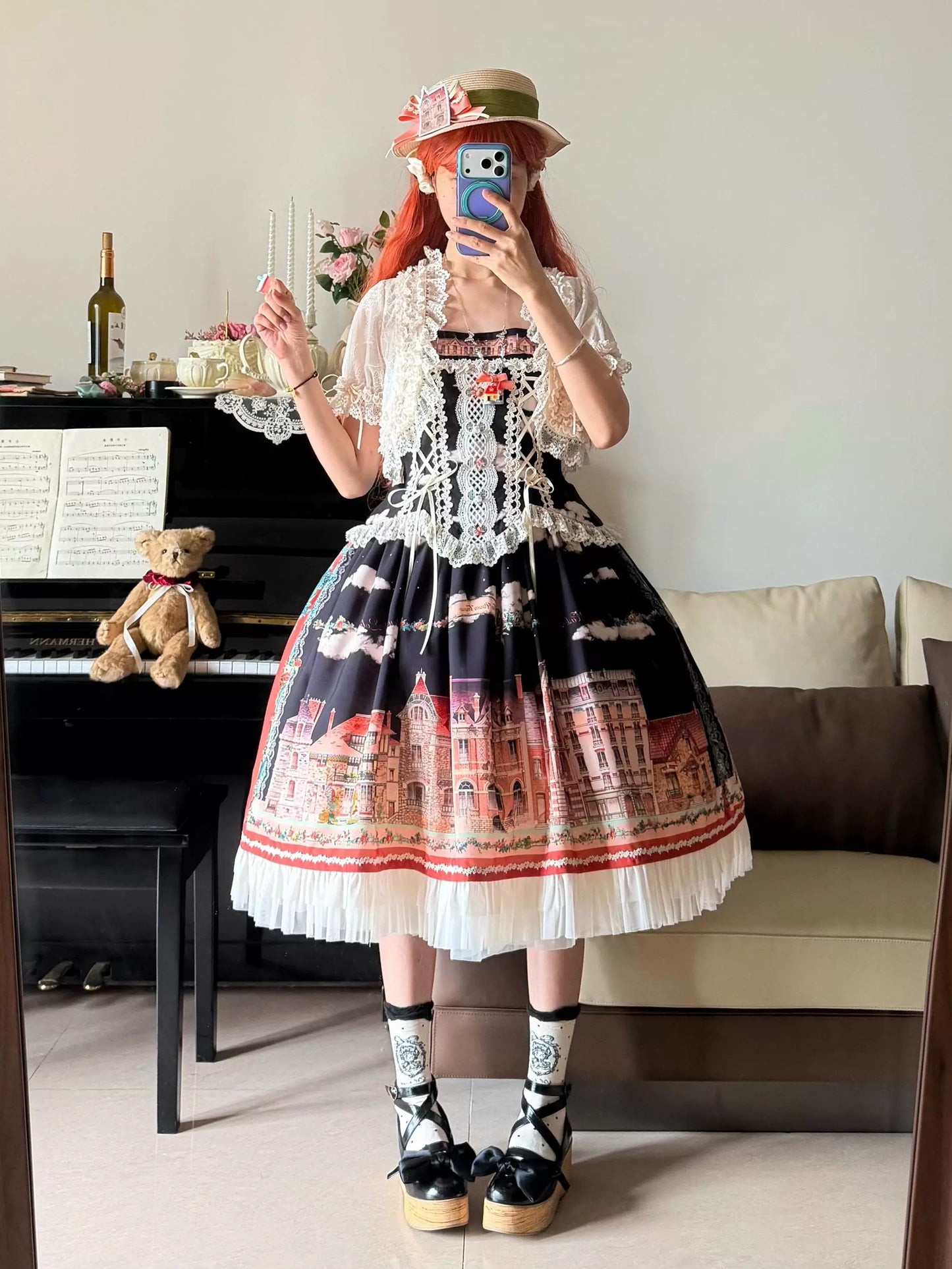 【受注予約~5/6】Dewans Garden Town カーディガン【Cutey Mask】
