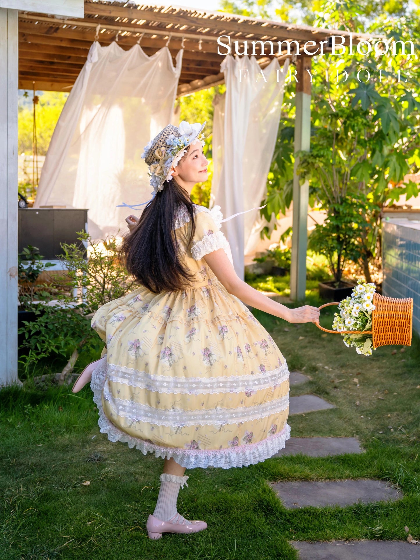 【受注予約~9/8】夏咲の花々 ワンピース【Fairy Doll】