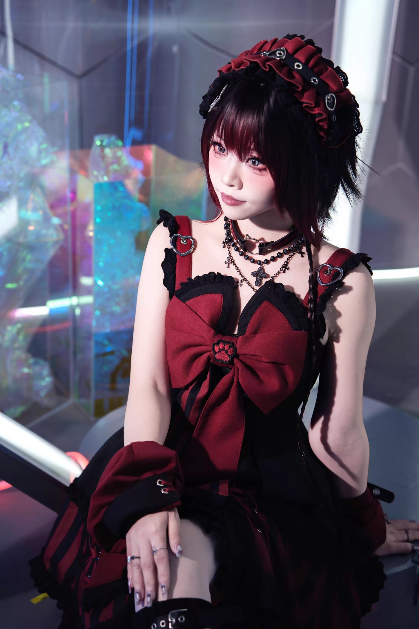 【受注予約~10/6】水色キャット フルセット(レッド・パープル)【Sakura】