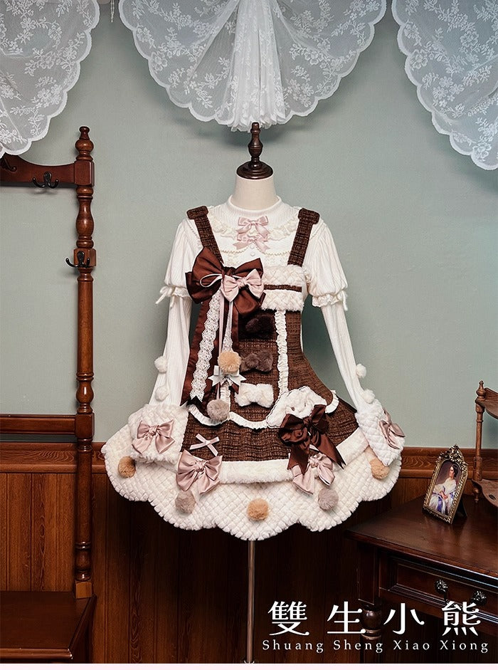 【受注予約~10/23】Frosted Sugar Rabbit ジャンパースカート・サロペット【双生小熊】