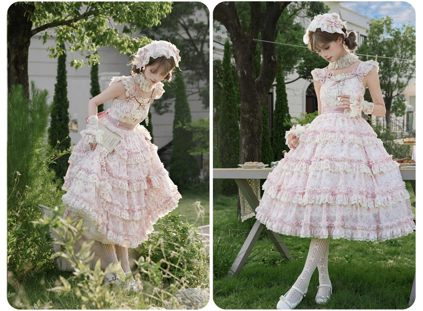 【受注予約~9/13】Scent of Roses ワンピース・ジャンパースカート【LittlePlum】