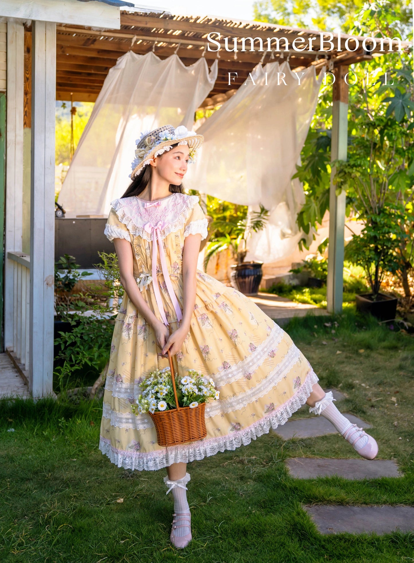 【受注予約~9/8】夏咲の花々 ワンピース【Fairy Doll】