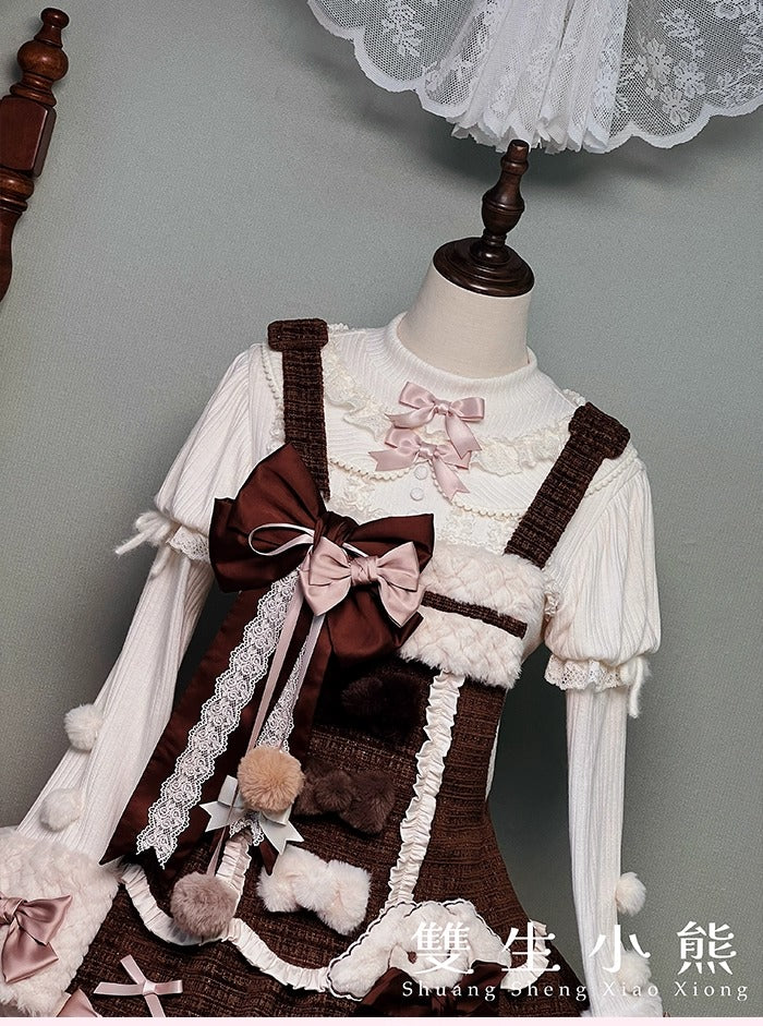 【受注予約~10/23】Frosted Sugar Rabbit ジャンパースカート・サロペット【双生小熊】