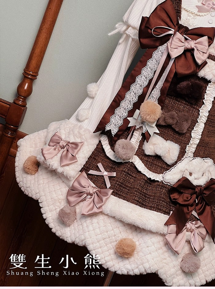 【受注予約~10/23】Frosted Sugar Rabbit ジャンパースカート・サロペット【双生小熊】