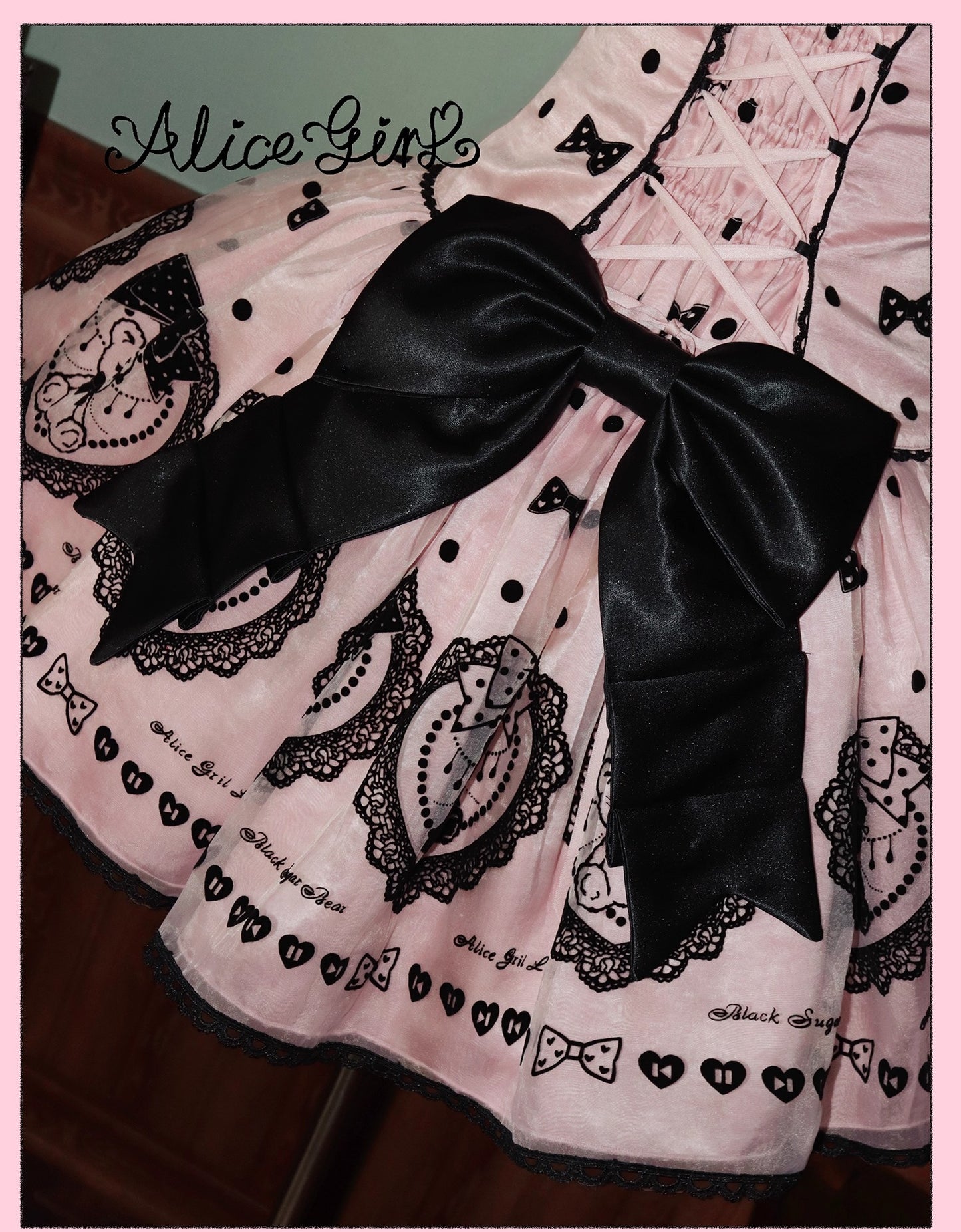 【受注予約~9/16】Brown Sugar Bear ワンピース【Alice Girl】