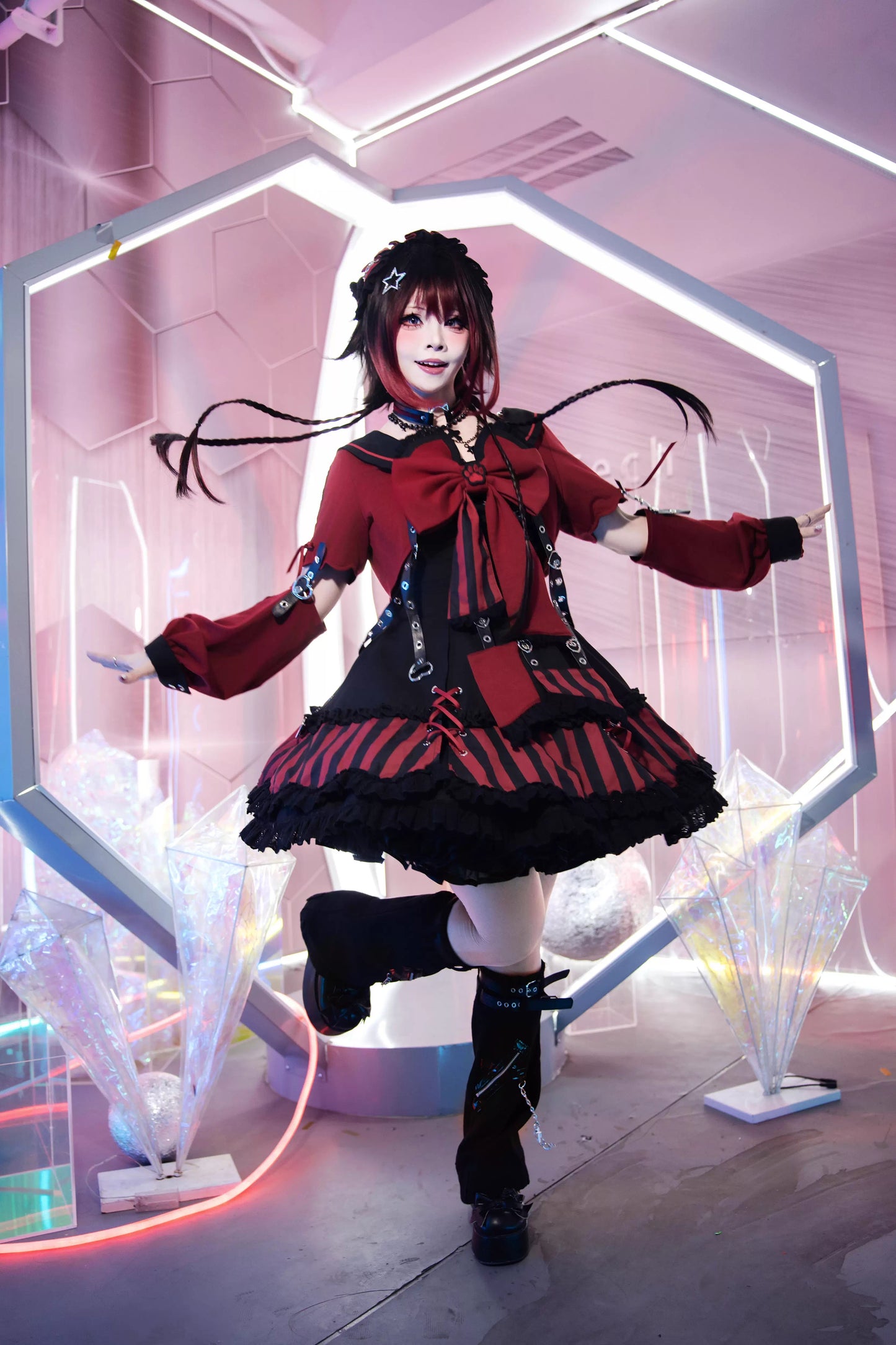 【受注予約~10/6】水色キャット フルセット(レッド・パープル)【Sakura】