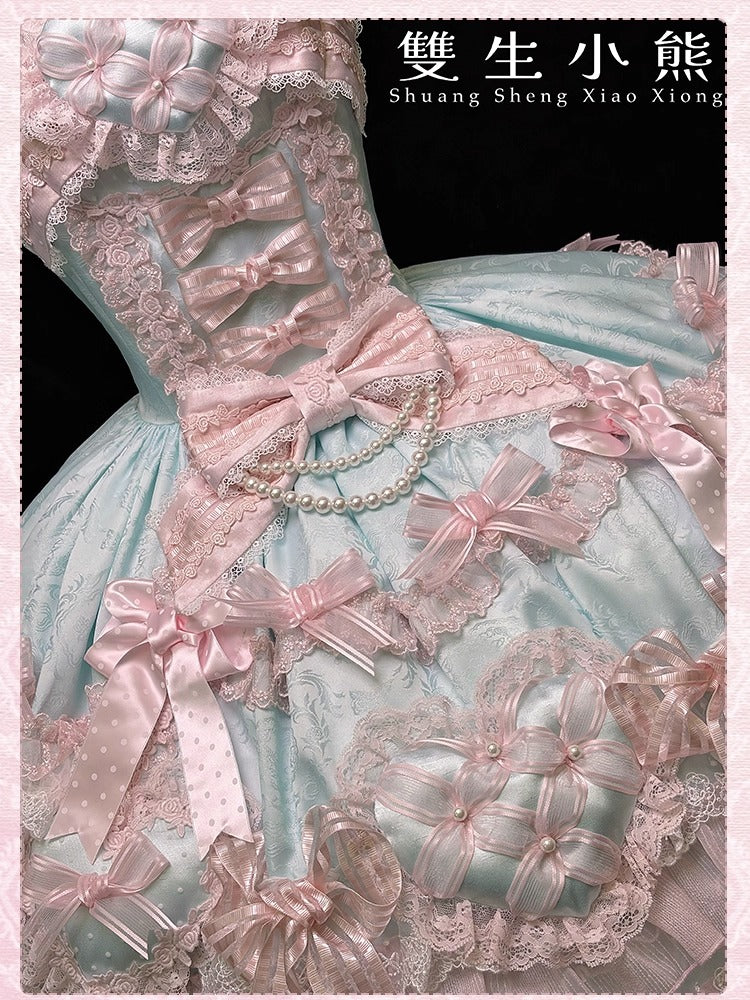 【受注予約~12/25】Love Heart ジャンパースカート【双生小熊】