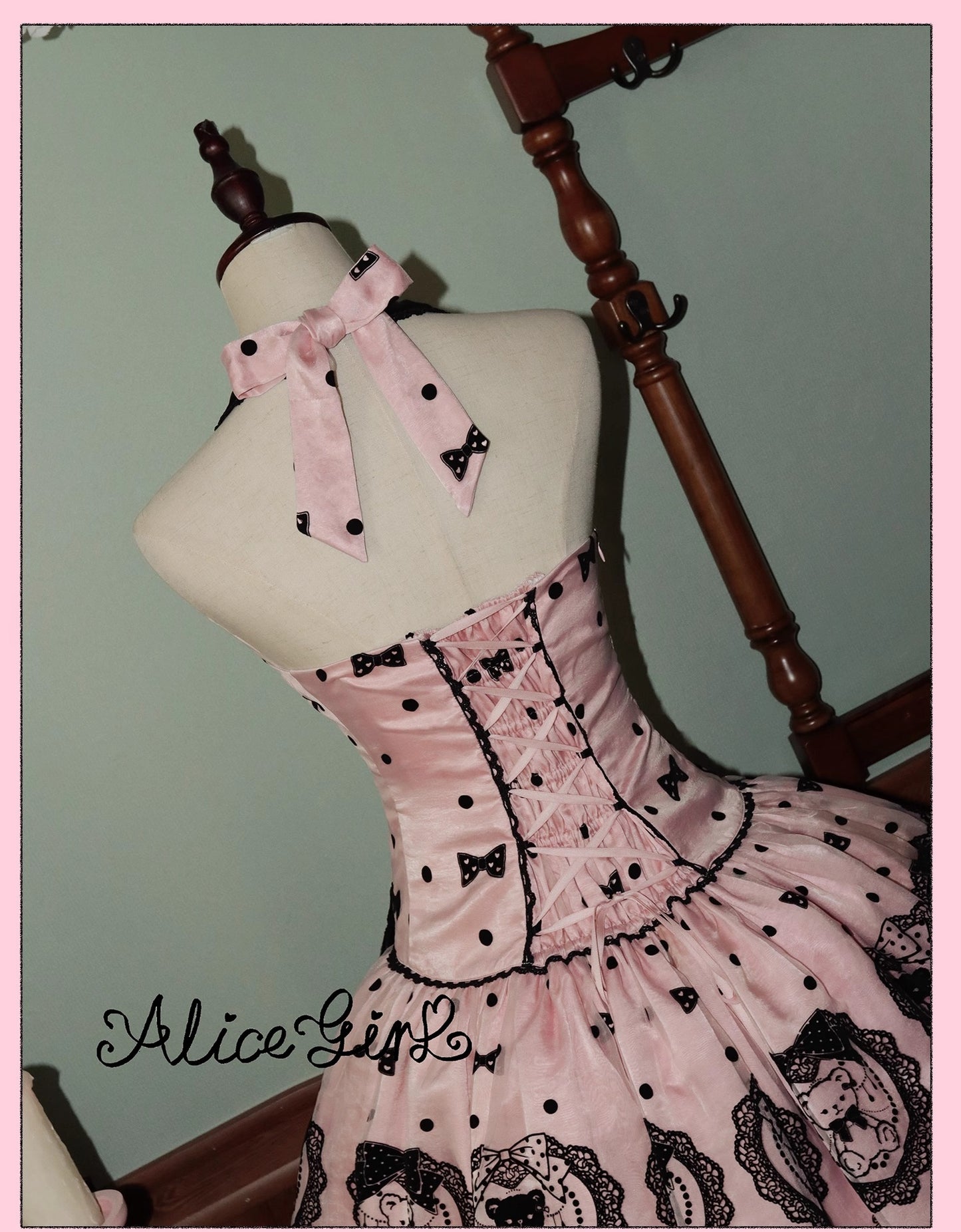 【受注予約~9/16】Brown Sugar Bear ワンピース【Alice Girl】