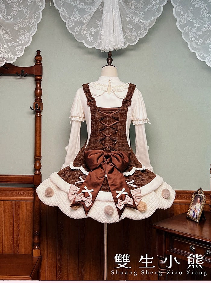 【受注予約~10/23】Frosted Sugar Rabbit ジャンパースカート・サロペット【双生小熊】