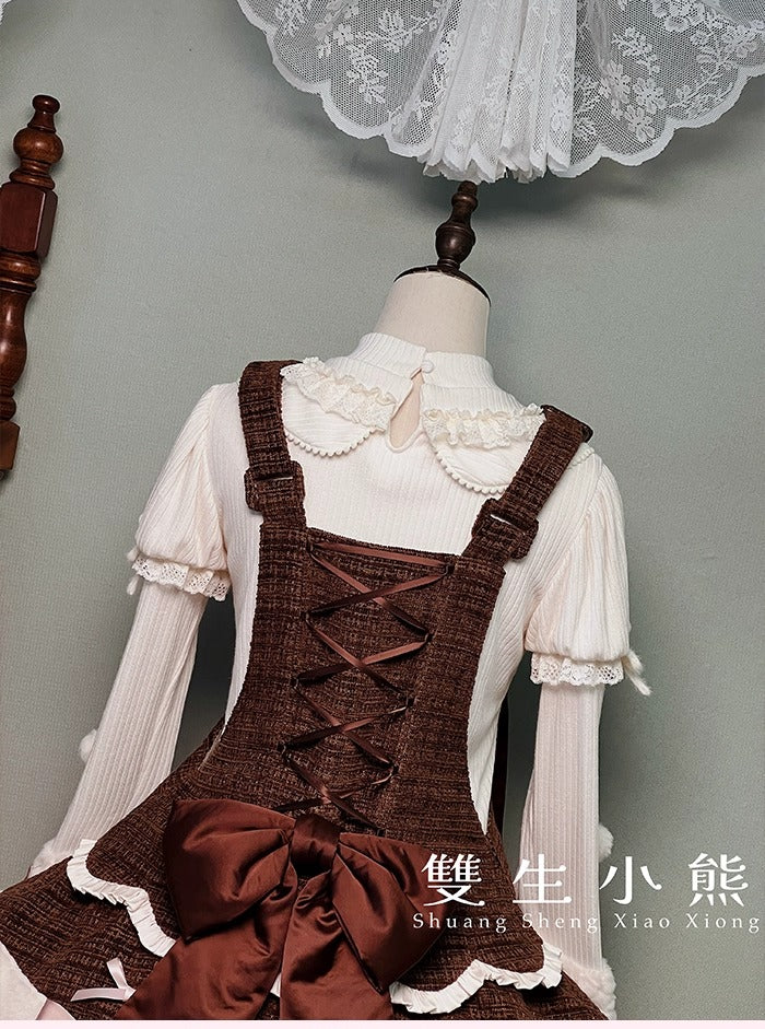 【受注予約~10/23】Frosted Sugar Rabbit ジャンパースカート・サロペット【双生小熊】