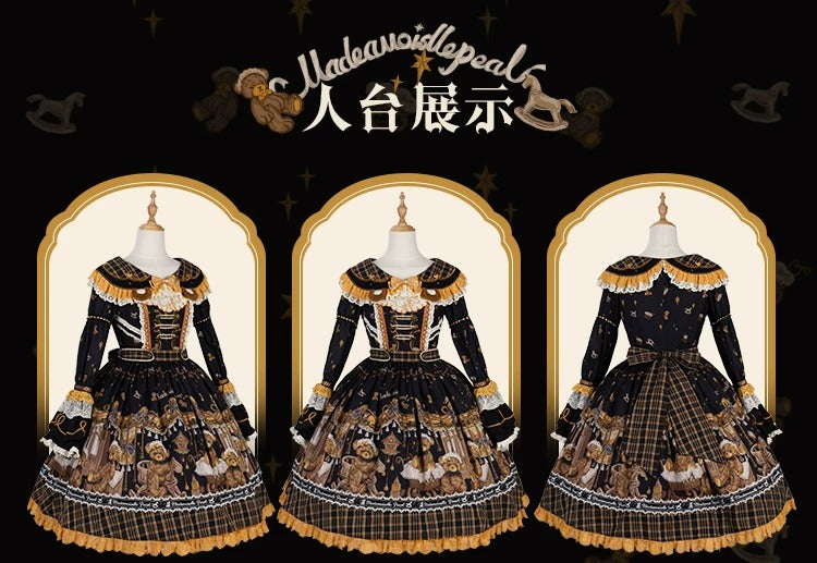 【受注予約~9/8】Antique Furniture Bear ワンピース・ジャンパースカート・ブラウス【Melliflorpearl】