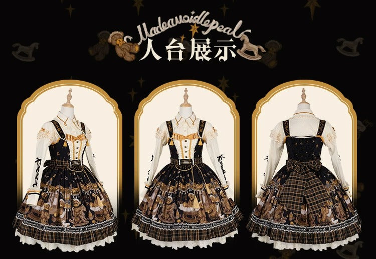 【受注予約~9/8】Antique Furniture Bear ワンピース・ジャンパースカート・ブラウス【Melliflorpearl】