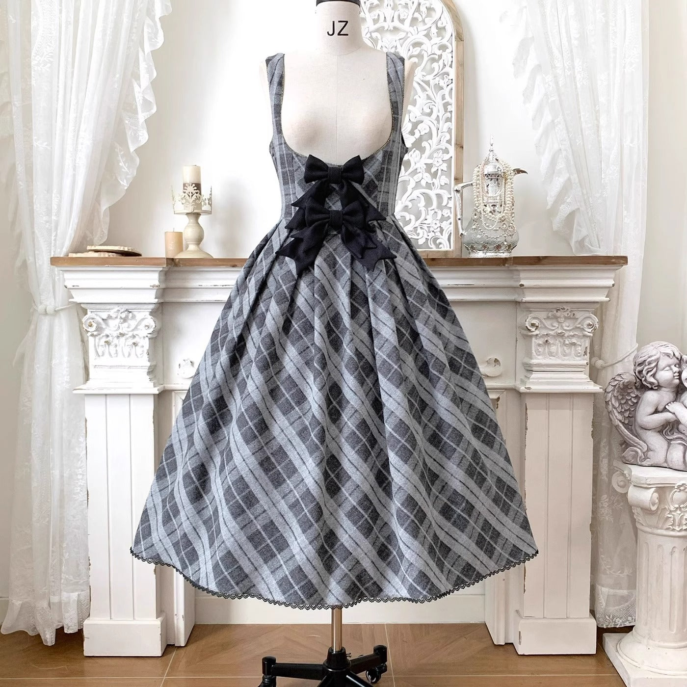 【受注予約~10/28】Bright Moon ジャンパースカート(チェック)【Little Dipper】