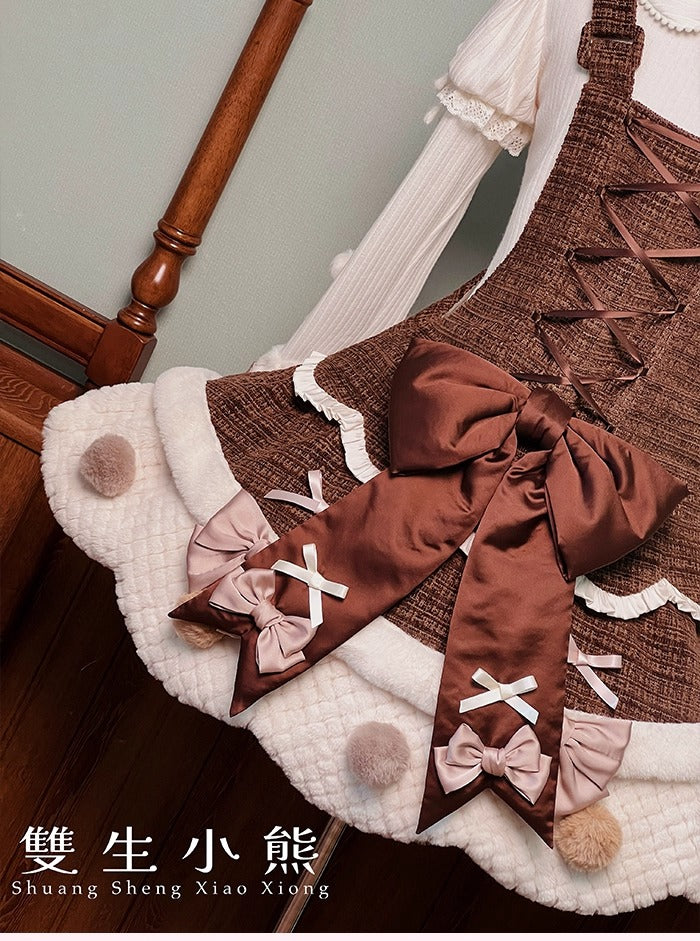 【受注予約~10/23】Frosted Sugar Rabbit ジャンパースカート・サロペット【双生小熊】