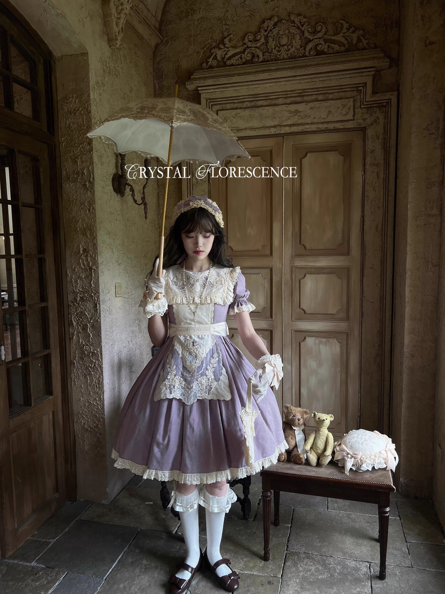 【受注予約~3/4】Amber Heart ワンピース・ジャンパースカートセット【玻璃花信】