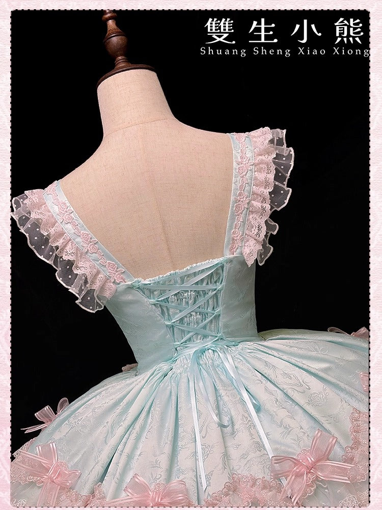 【受注予約~12/25】Love Heart ジャンパースカート【双生小熊】