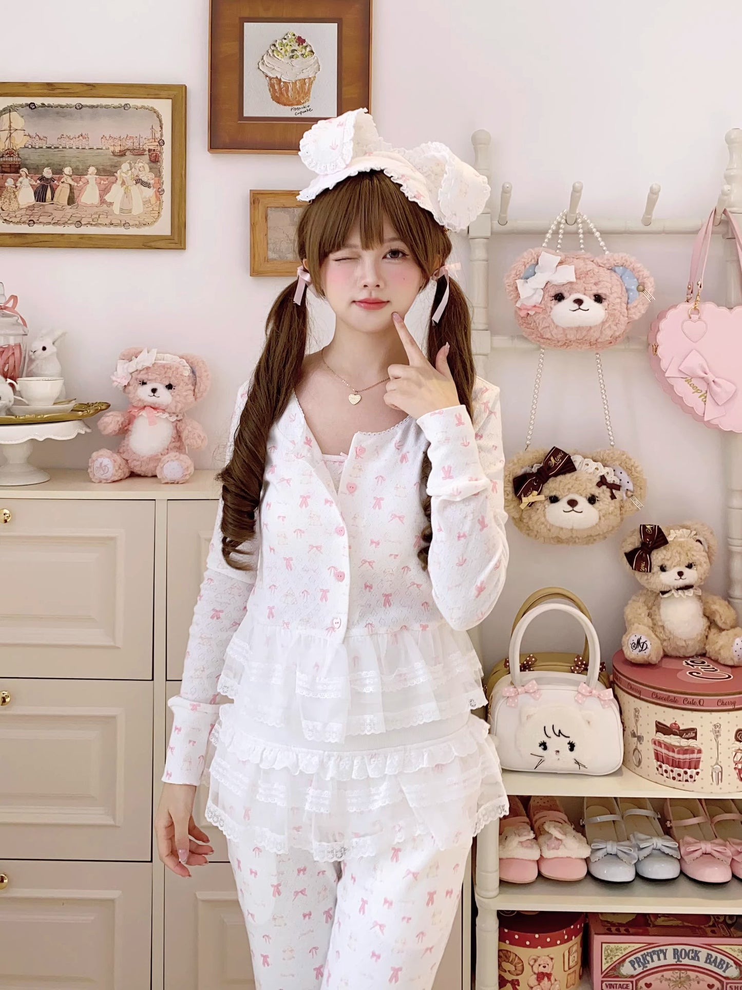 リボンナイトウェア【Sheep Puff】