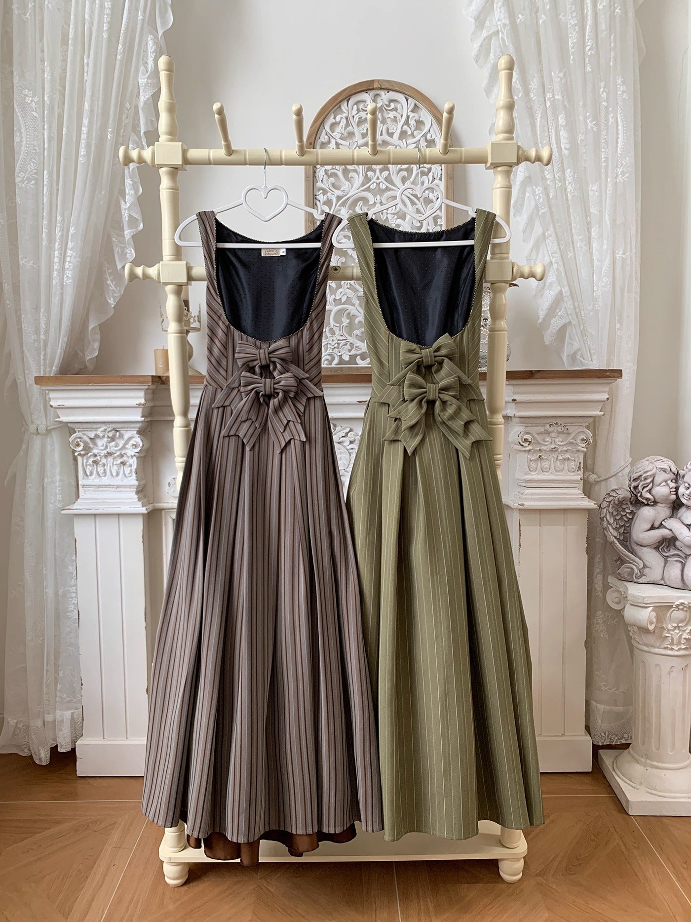 【受注予約~10/28】Bright Moon ジャンパースカート(ストライプ・タイプ1)【Little Dipper】