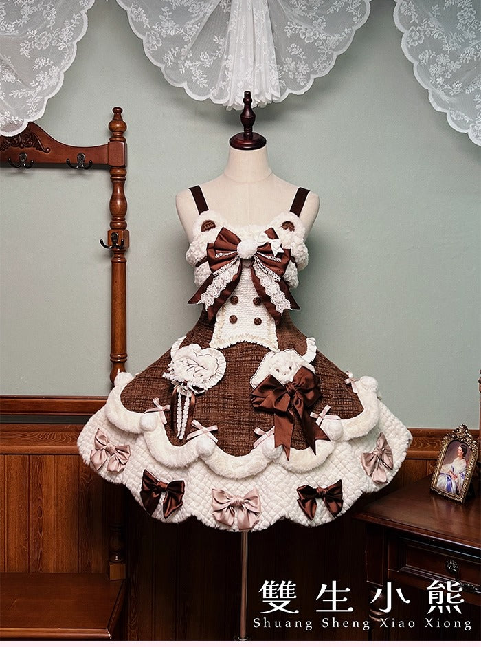 【受注予約~10/23】Frosted Sugar Rabbit ジャンパースカート・サロペット【双生小熊】