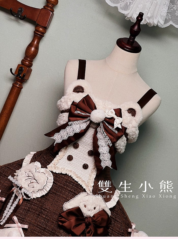 【受注予約~10/23】Frosted Sugar Rabbit ジャンパースカート・サロペット【双生小熊】