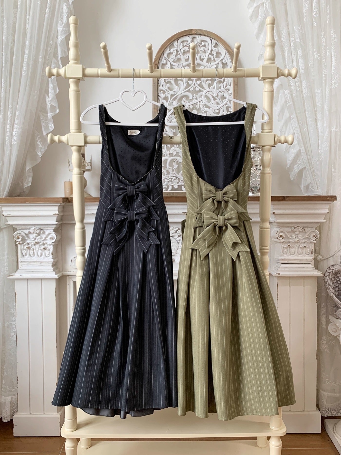 【受注予約~10/28】Bright Moon ジャンパースカート(ストライプ・タイプ1)【Little Dipper】