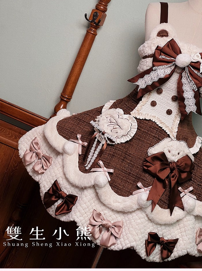 【受注予約~10/23】Frosted Sugar Rabbit ジャンパースカート・サロペット【双生小熊】