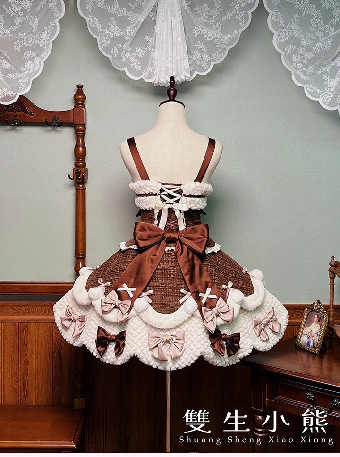 【受注予約~10/23】Frosted Sugar Rabbit ジャンパースカート・サロペット【双生小熊】