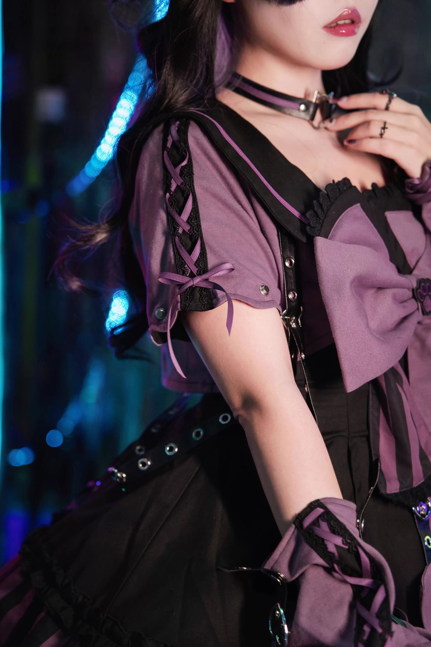 【受注予約~10/6】水色キャット フルセット(レッド・パープル)【Sakura】