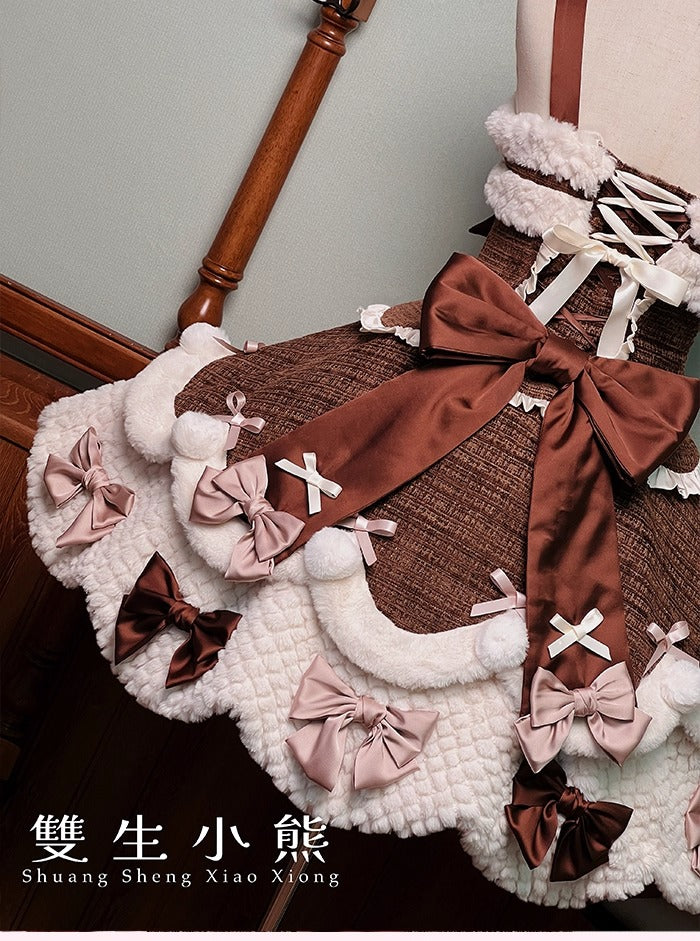 【受注予約~10/23】Frosted Sugar Rabbit ジャンパースカート・サロペット【双生小熊】