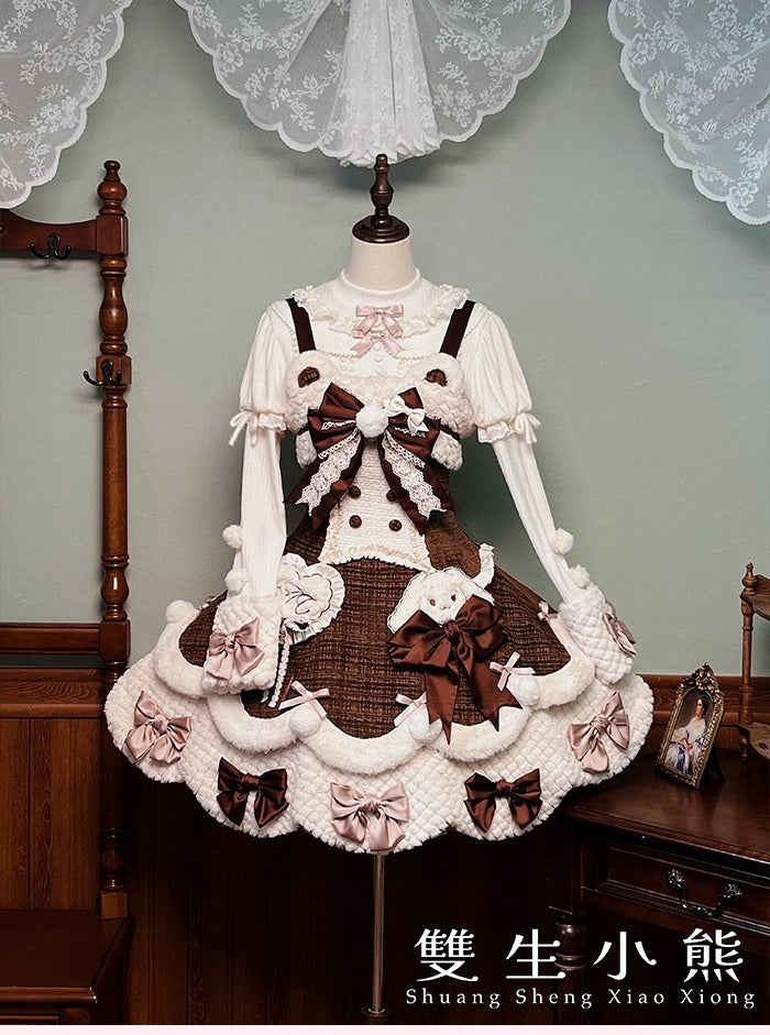 【受注予約~10/23】Frosted Sugar Rabbit ジャンパースカート・サロペット【双生小熊】