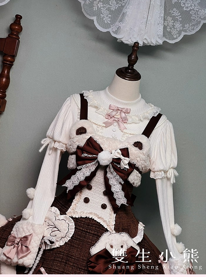 【受注予約~10/23】Frosted Sugar Rabbit ジャンパースカート・サロペット【双生小熊】