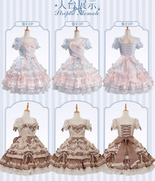 【受注予約~8/3】Striped Maiden ワンピース・ジャンパースカート・ブラウス【花与珍珠匣】