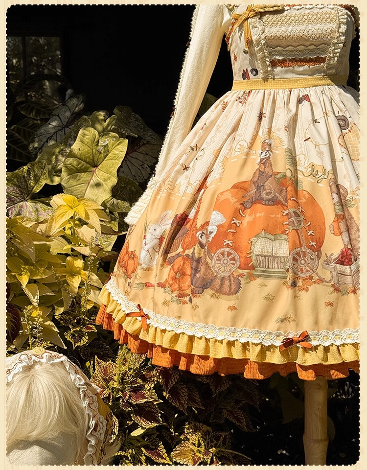 【受注予約~10/2】Autumn Harvest in the Hill ジャンパースカート【花与珍珠匣】