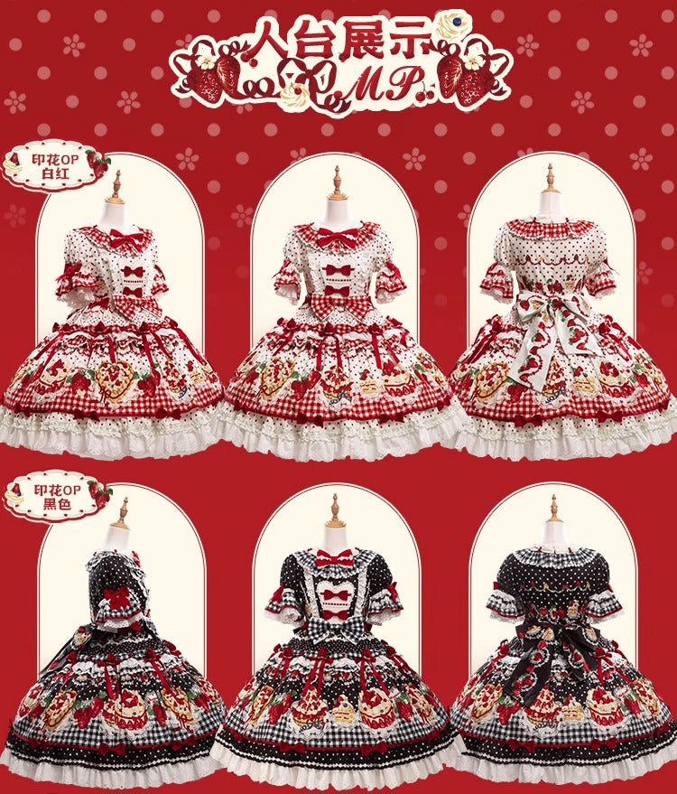 【受注予約~11/18】Strawberry Cake Illustration ワンピース(タイプ3)【花与珍珠匣】
