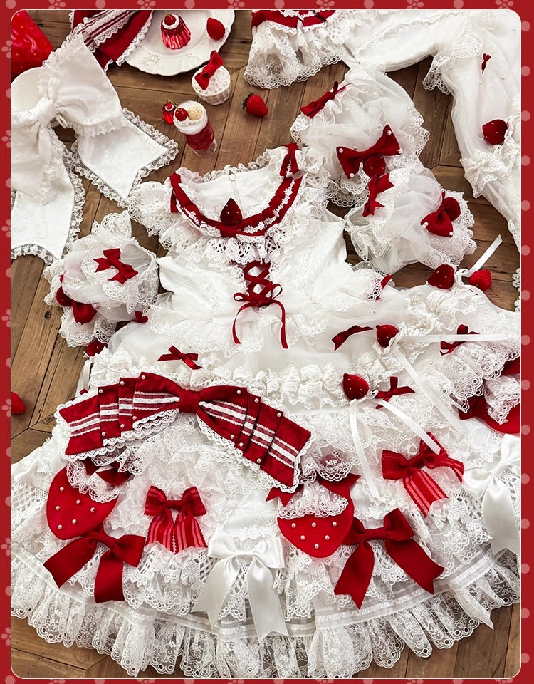 【受注予約~11/18】Strawberry Cake Illustration ワンピース(タイプ1)【花与珍珠匣】