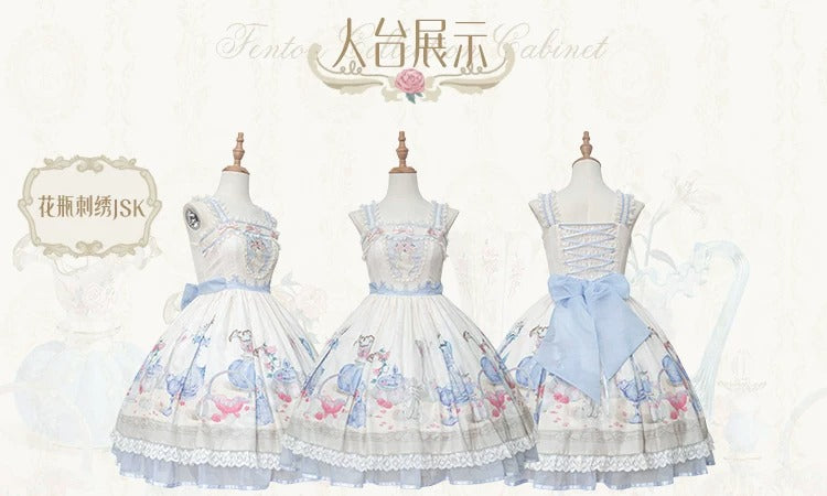 【受注予約~4/29】Fenton Curio Cabinet ワンピース・ジャンパースカート・エプロン【花与珍珠匣】