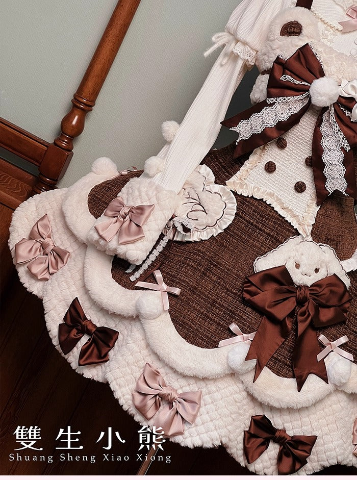 【受注予約~10/23】Frosted Sugar Rabbit ジャンパースカート・サロペット【双生小熊】