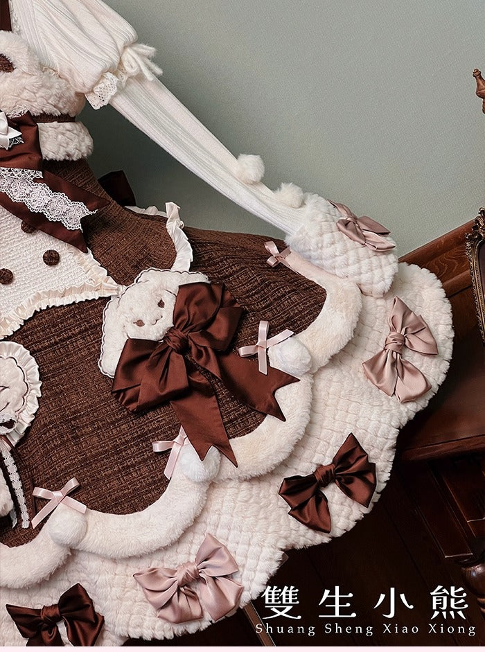 【受注予約~10/23】Frosted Sugar Rabbit ジャンパースカート・サロペット【双生小熊】