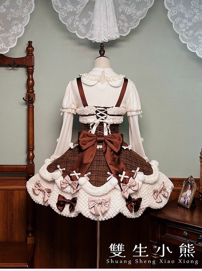 【受注予約~10/23】Frosted Sugar Rabbit ジャンパースカート・サロペット【双生小熊】