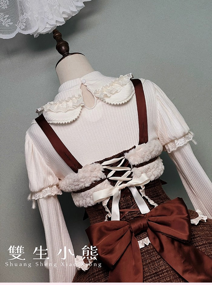 【受注予約~10/23】Frosted Sugar Rabbit ジャンパースカート・サロペット【双生小熊】