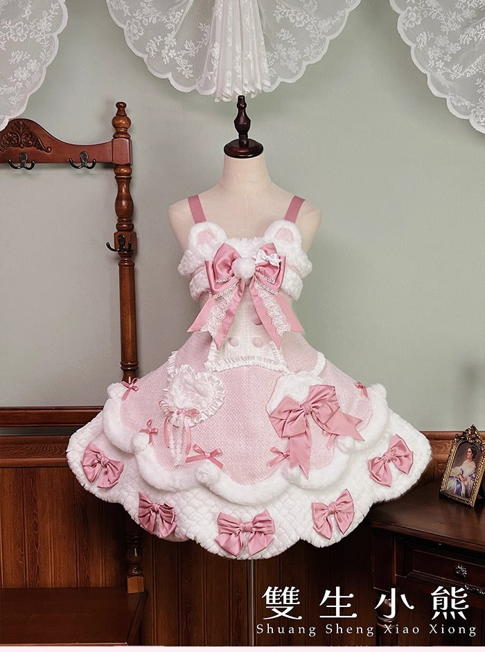 【受注予約~10/23】Frosted Sugar Rabbit ジャンパースカート・サロペット【双生小熊】