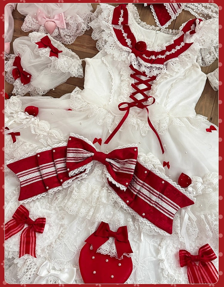 【受注予約~11/18】Strawberry Cake Illustration ワンピース(タイプ1)【花与珍珠匣】