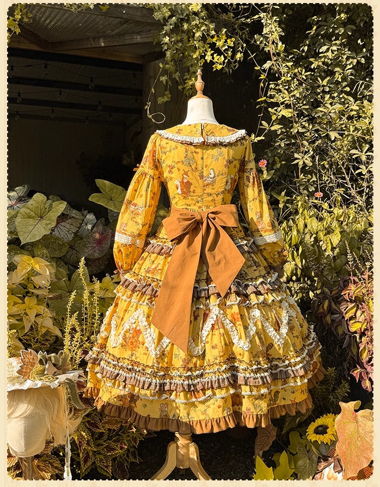 [Pre-orders open until October 2nd] Autumn Harvest in the Hill One-Piece Dress [Flowers and Pearl Box]