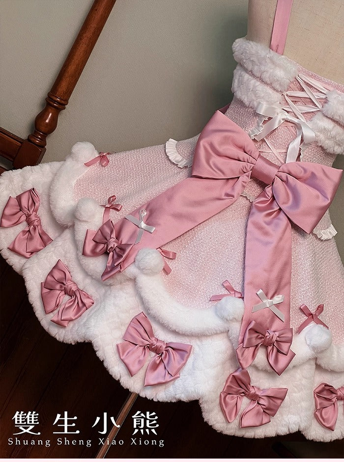 【受注予約~10/23】Frosted Sugar Rabbit ジャンパースカート・サロペット【双生小熊】