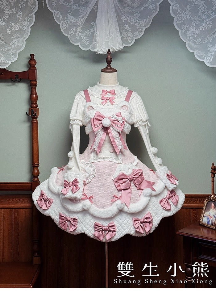 【受注予約~10/23】Frosted Sugar Rabbit ジャンパースカート・サロペット【双生小熊】