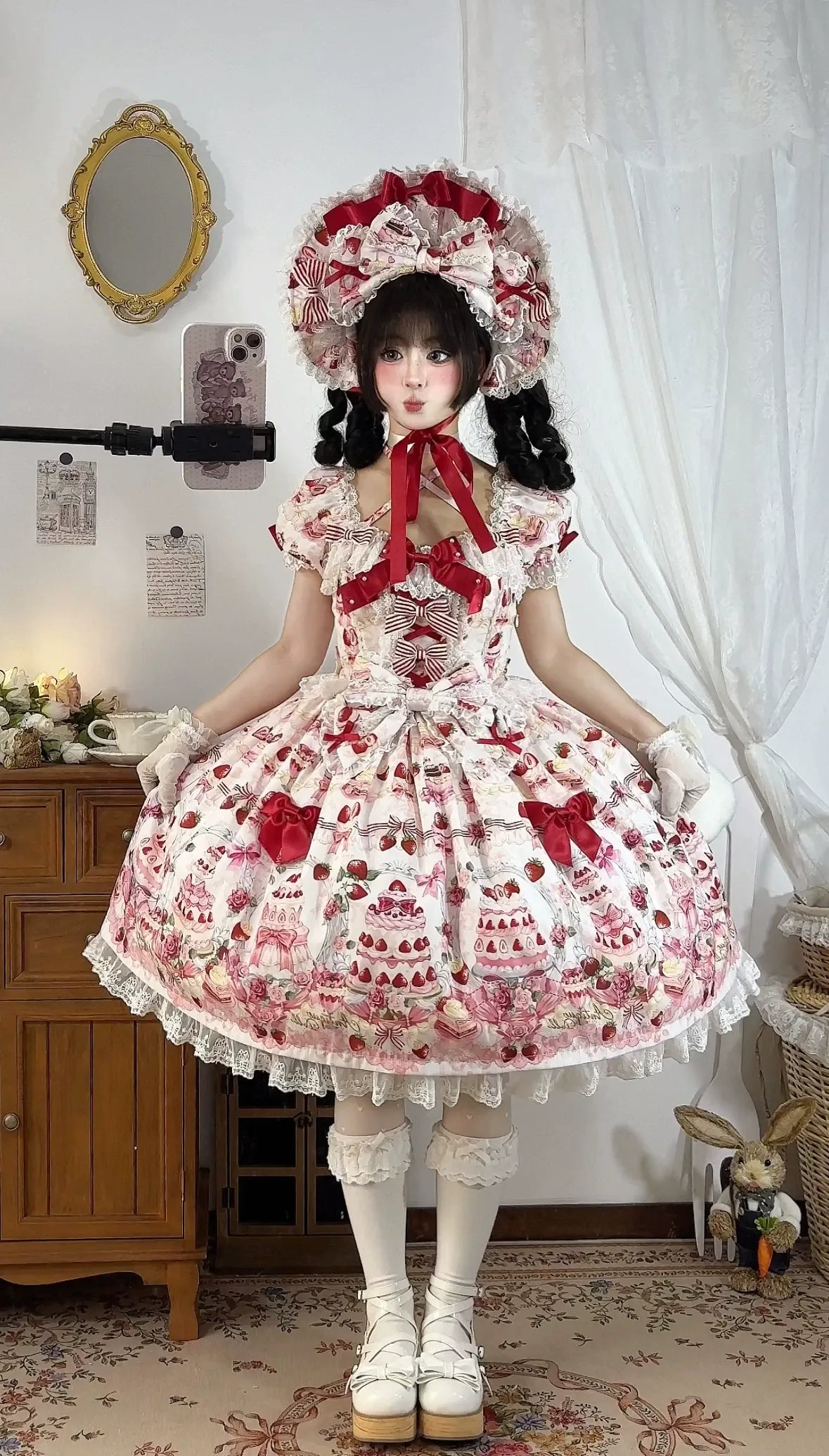 【受注予約~9/28】イチゴと花束 3.0 ワンピース・フルセット【Antique Doll】