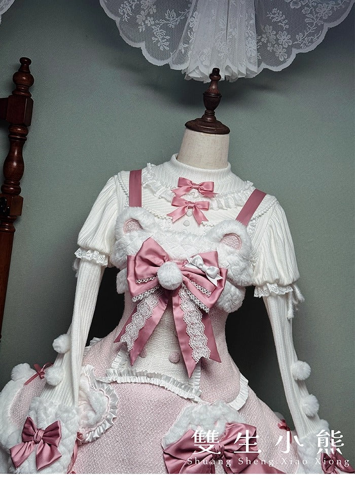 【受注予約~10/23】Frosted Sugar Rabbit ジャンパースカート・サロペット【双生小熊】