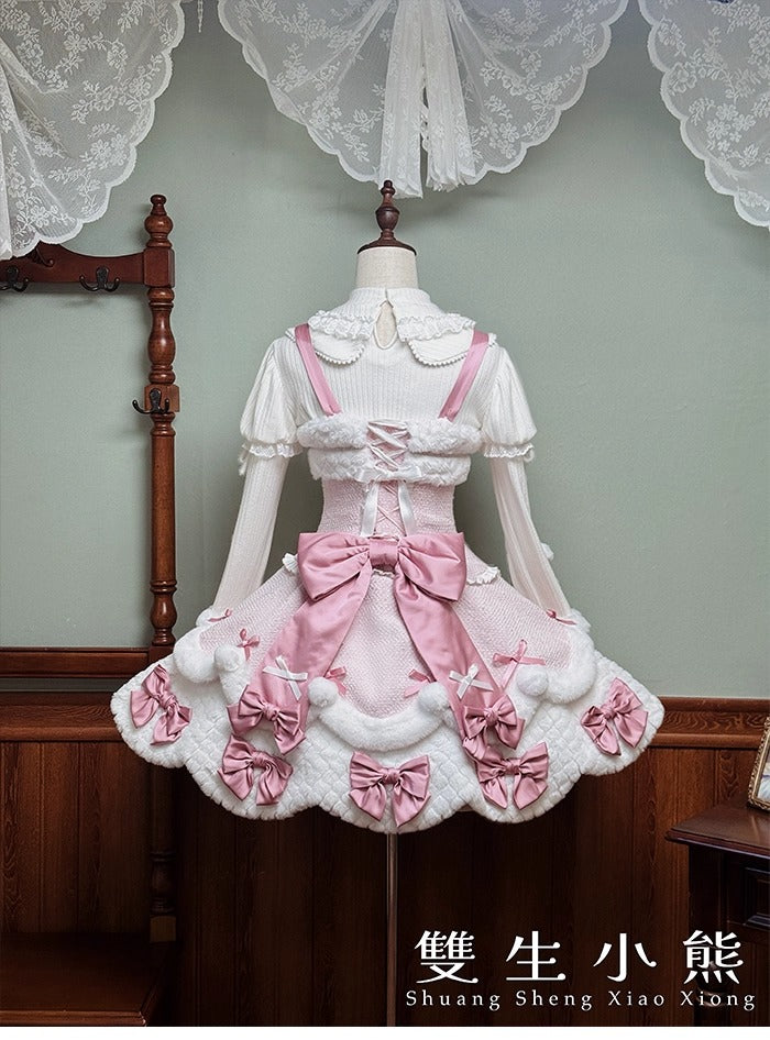 【受注予約~10/23】Frosted Sugar Rabbit ジャンパースカート・サロペット【双生小熊】